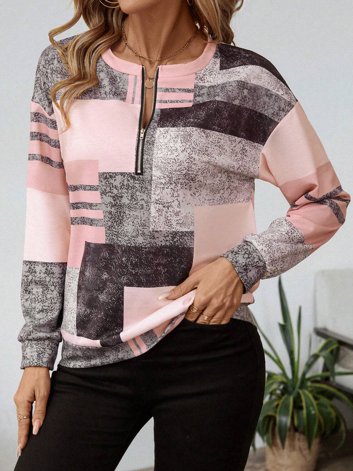 SANDRA – MODERNE ZIP-UP BLOUSE