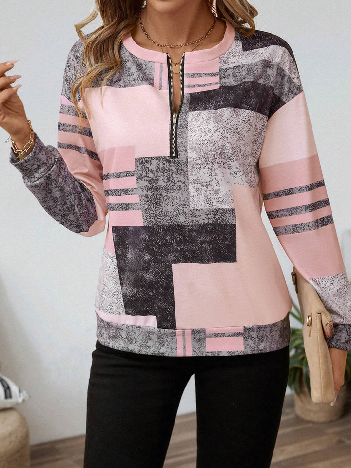 SANDRA – MODERNE ZIP-UP BLOUSE