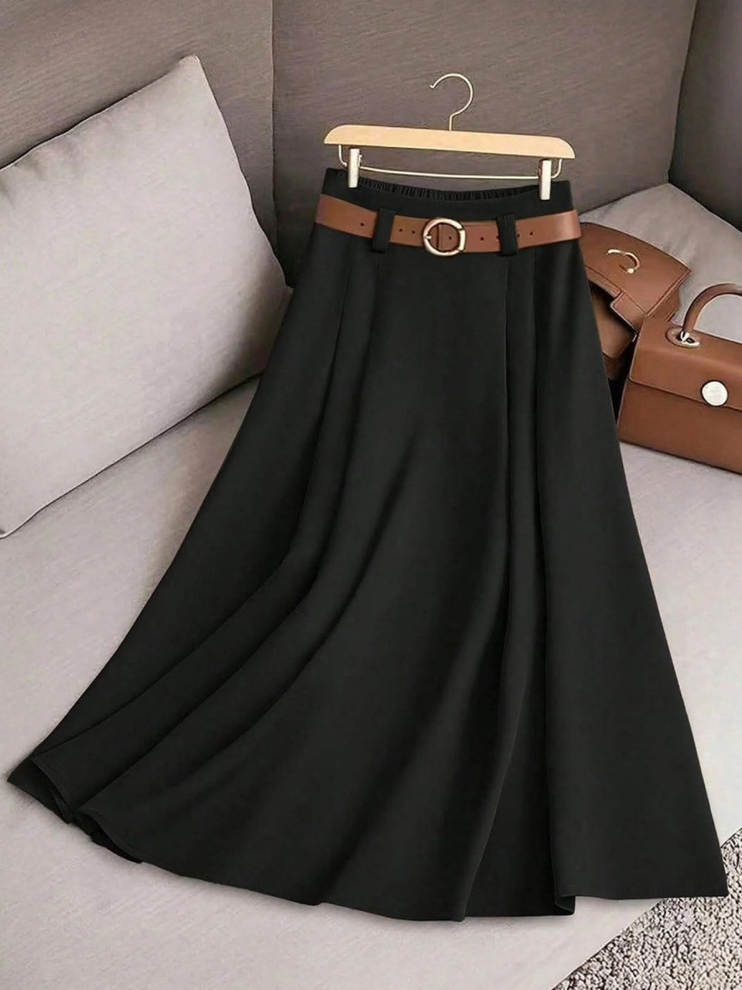 SERAPHINA – A-LINE MIDI ROK MET RIEM