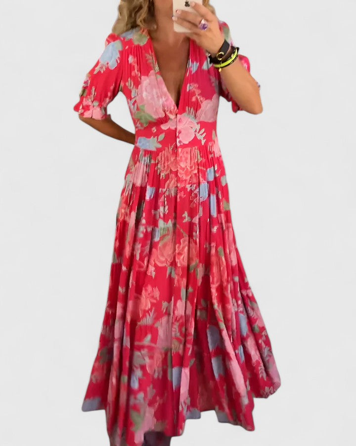 JULIANA – STRALENDE BLOEI FLOEIENDE MAXI JURK