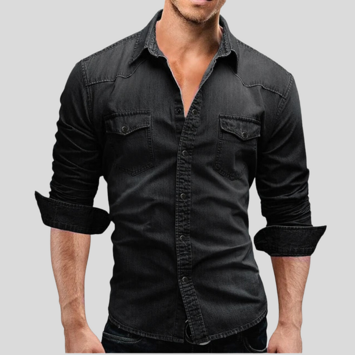 Sem™ | Slim Fit Denim Overhemd voor Heren
