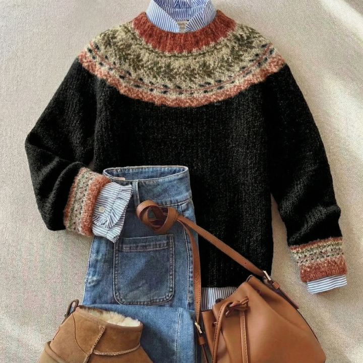 MADELINE – VINTAGE FAIR ISLE GEBREIDE TRUI