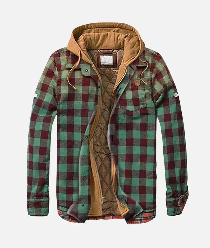 HARPER – GEVOERDE PATCHWORK JAS MET CAPUCHON