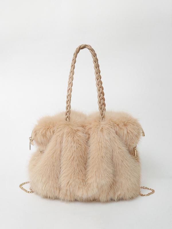 KAREN – LUXE PLUCH FAUX FUR SCHOUDERTAS