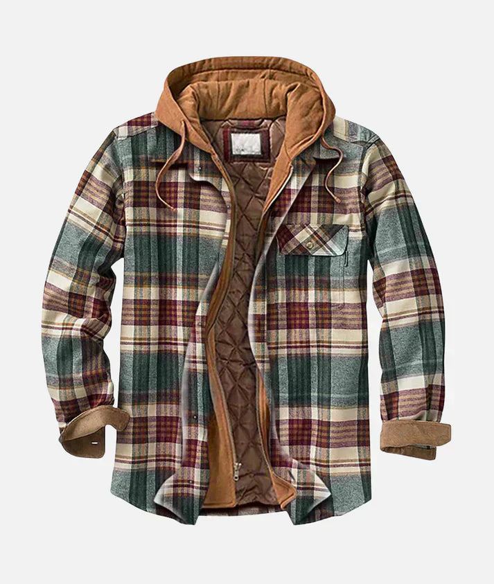 HARPER – GEVOERDE PATCHWORK JAS MET CAPUCHON