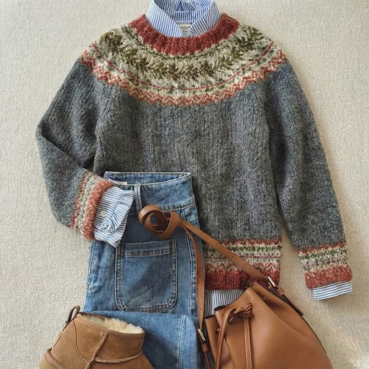 MADELINE – VINTAGE FAIR ISLE GEBREIDE TRUI
