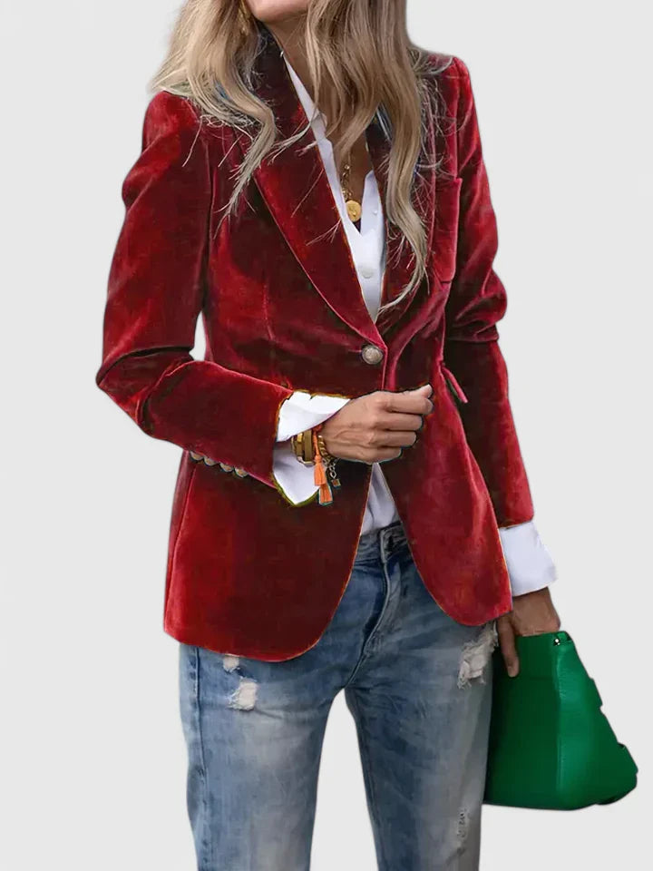 VALERIE – ELEGANTE FLUWELEN BLAZER