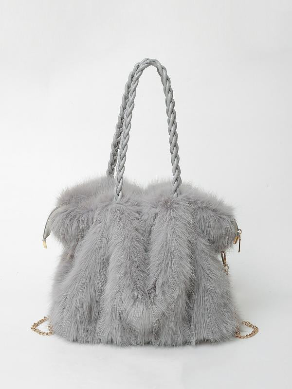 KAREN – LUXE PLUCH FAUX FUR SCHOUDERTAS