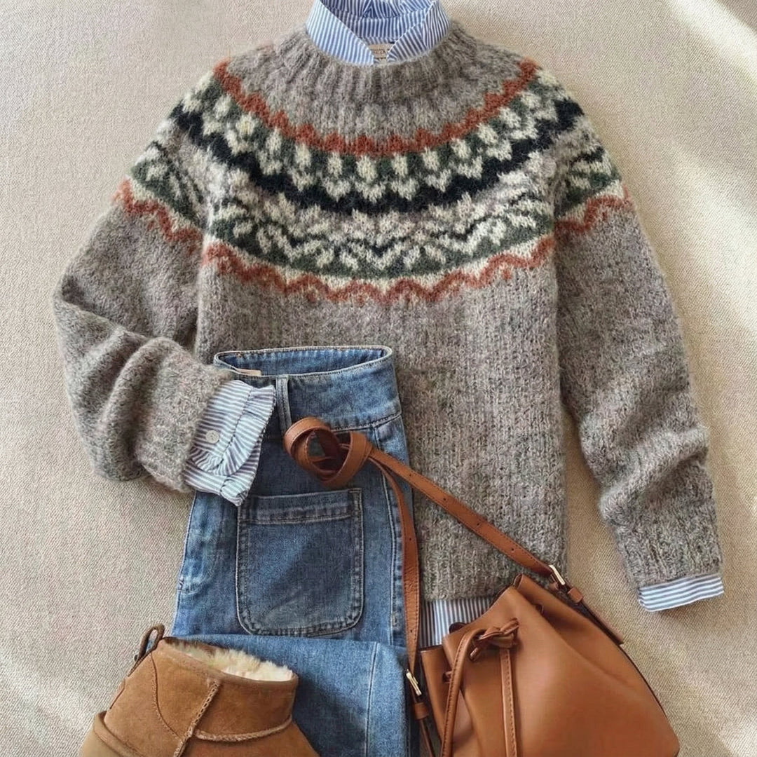 MADELINE – VINTAGE FAIR ISLE GEBREIDE TRUI