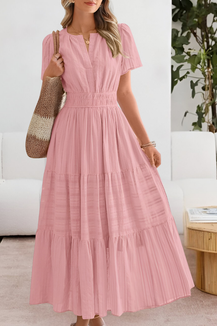 FREYA – ZONNIGE CHARME MAXI-JURK MET LAGEN