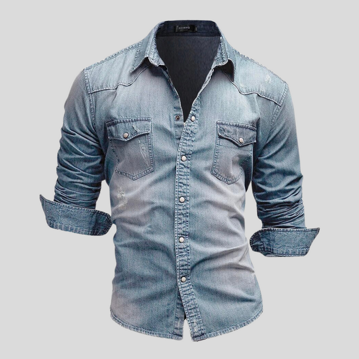 Sem™ | Slim Fit Denim Overhemd voor Heren