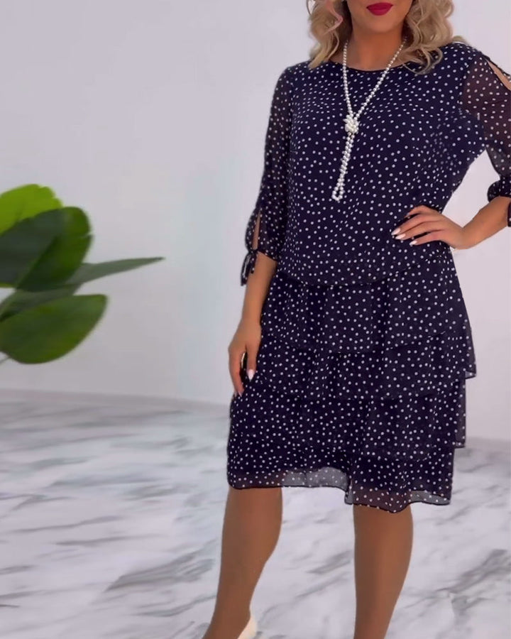 CLARA – ELEGANTE GEDEKTE POLKADOT-JURK