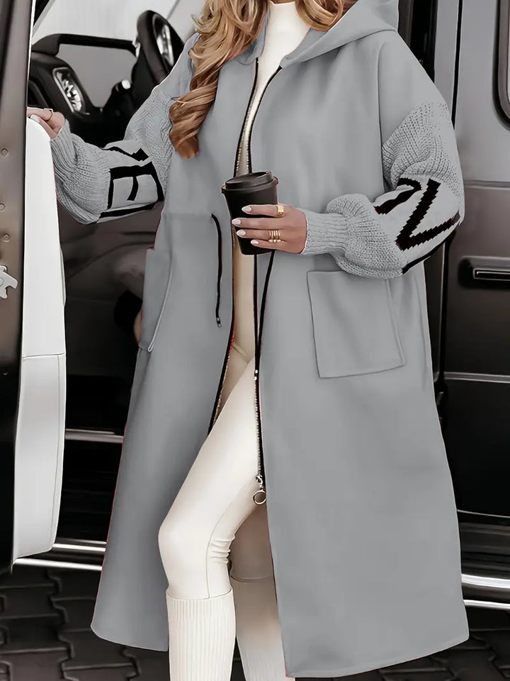 TRINA – LANGE COAT MET CAPUCHON