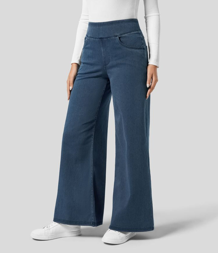 Ellis™ | Comfy Elastische Broek met Hoge Taille