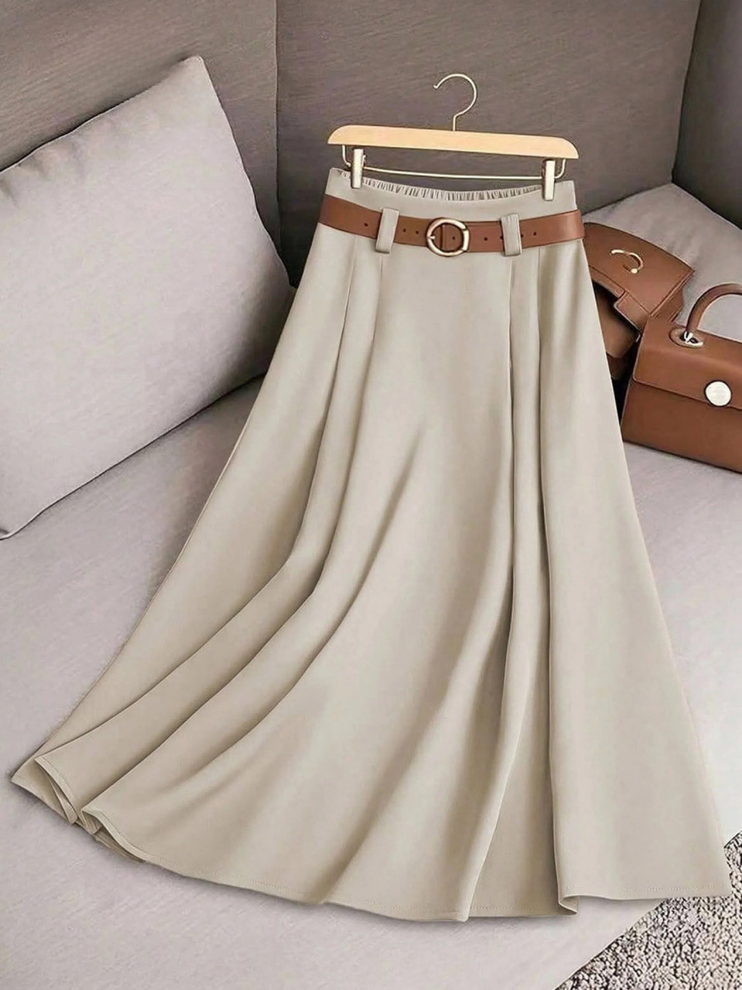 SERAPHINA – A-LINE MIDI ROK MET RIEM