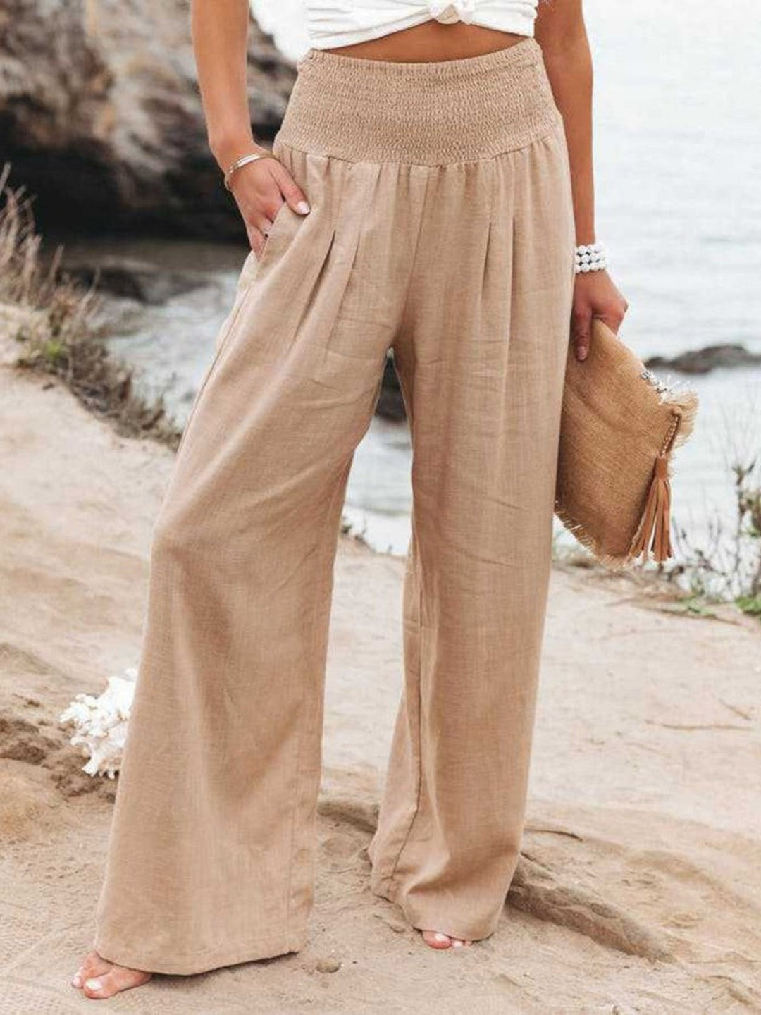 CHIARA – HOGE TAILLE WIJDE BROEK
