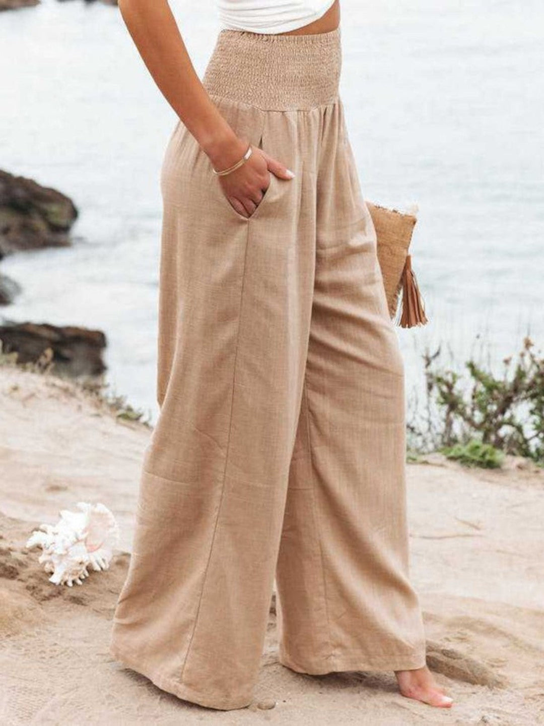 CHIARA – HOGE TAILLE WIJDE BROEK