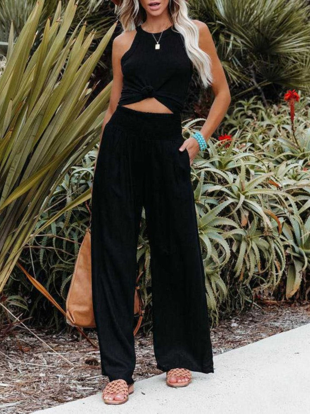 CHIARA – HOGE TAILLE WIJDE BROEK