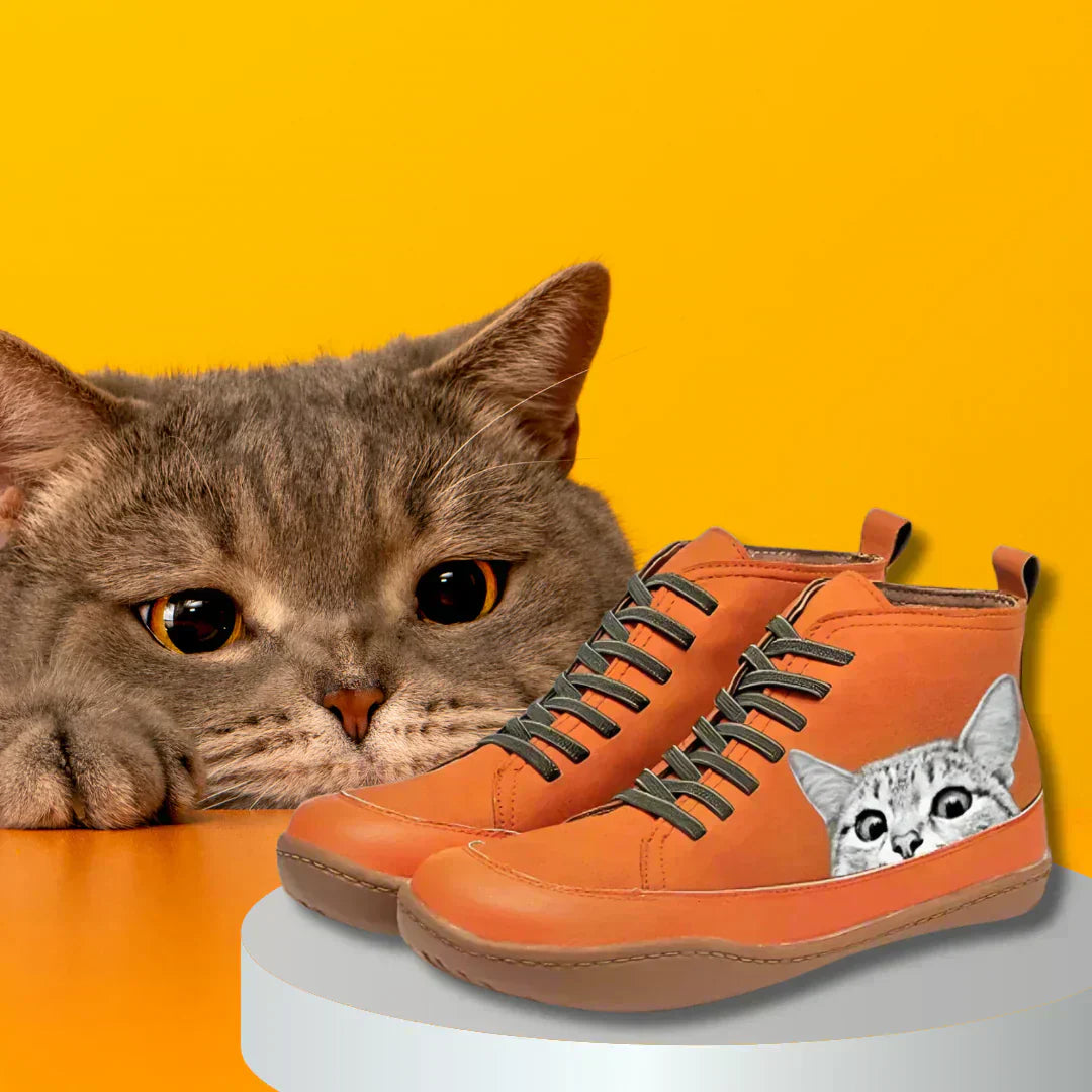 ISABEL – SPEELSE KATEN HIGH-TOP SNEAKERS