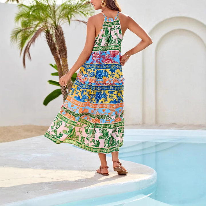 LAYLA – BOHO BLOOM HALTER MAXI JURK