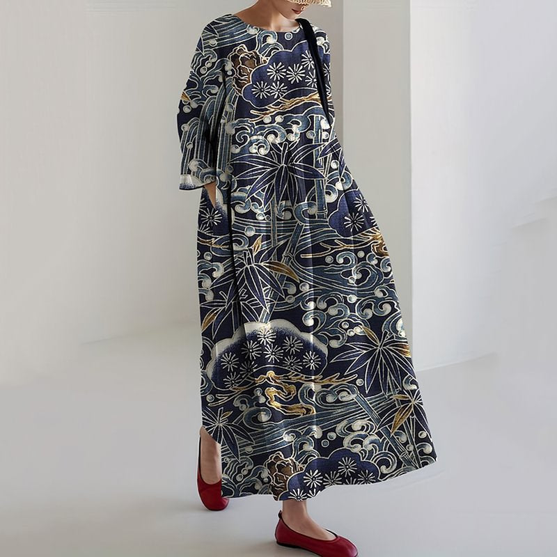 DELILAH – LICHTE BLOEMEN MAXI JURK