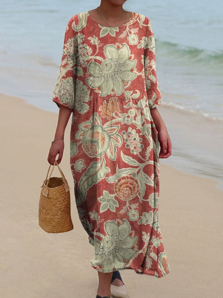 DELILAH – LICHTE BLOEMEN MAXI JURK