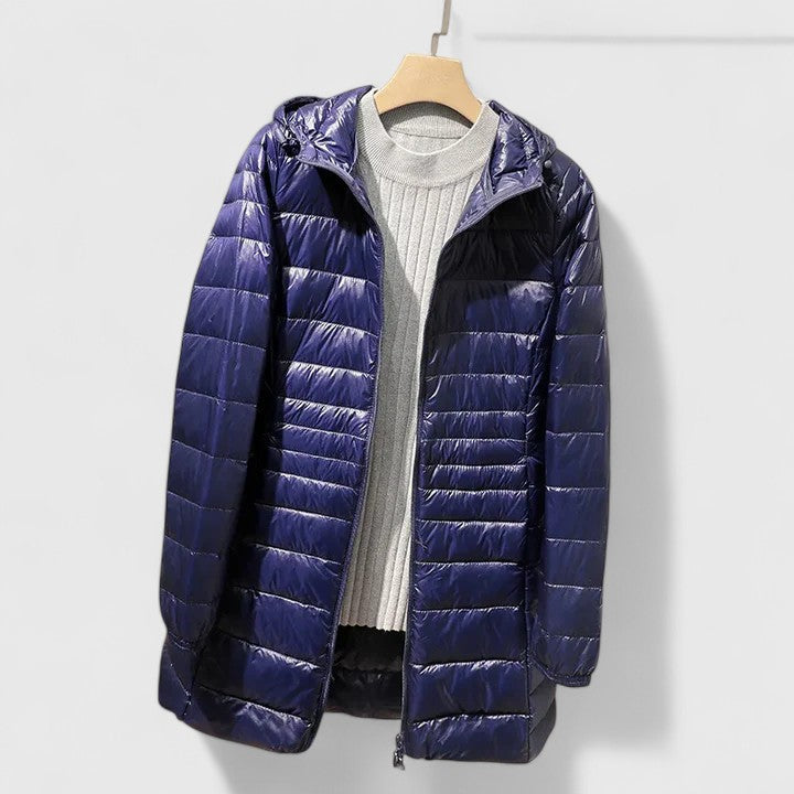 SOFIA – GEWATTEERDE HOODED JAS