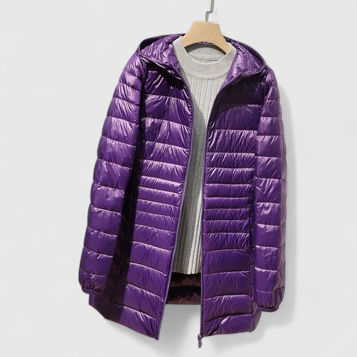 SOFIA – GEWATTEERDE HOODED JAS