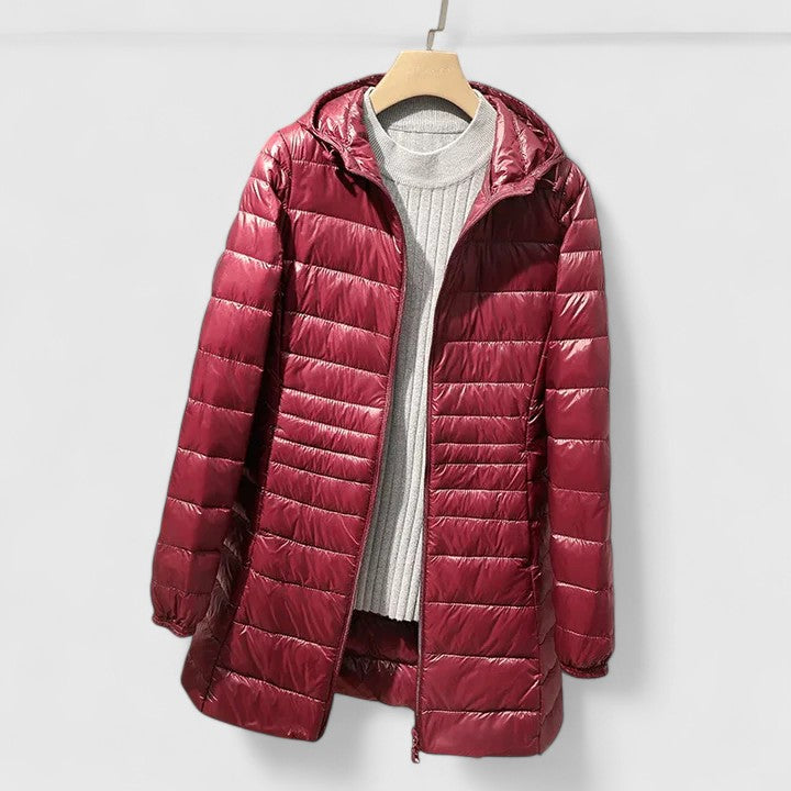 SOFIA – GEWATTEERDE HOODED JAS
