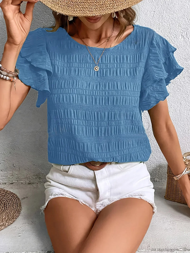 Charmaine™ | Luchtige blouse met speelse ruches