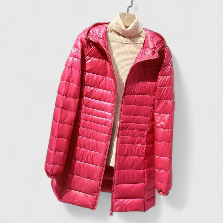 SOFIA – GEWATTEERDE HOODED JAS