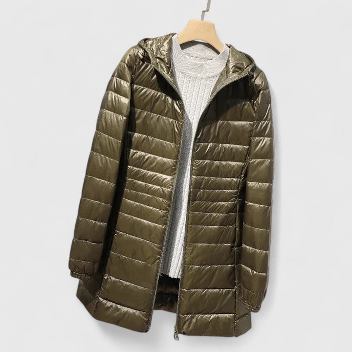 SOFIA – GEWATTEERDE HOODED JAS