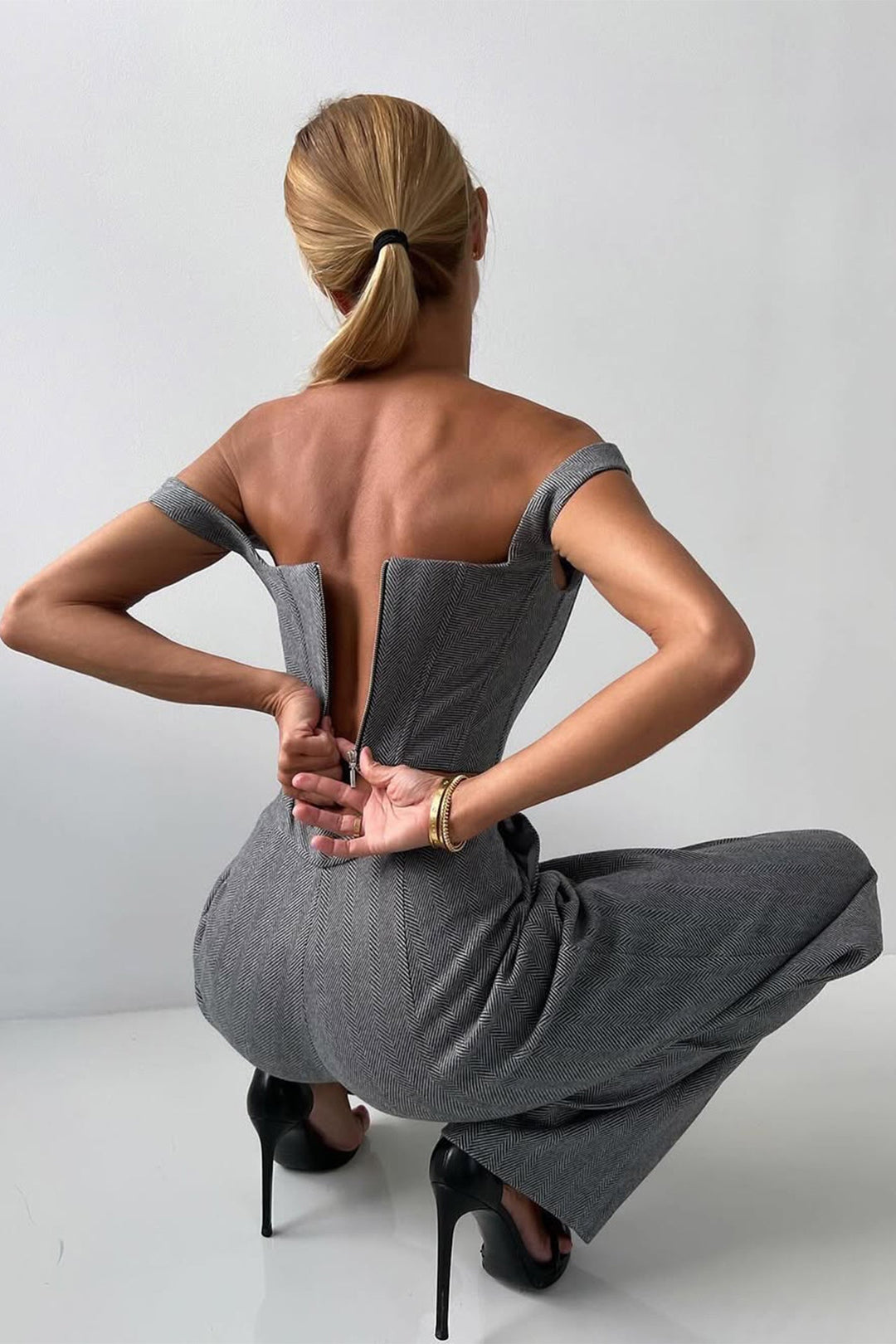 Roos™ | Driedelige set met dubbelrijige blazer