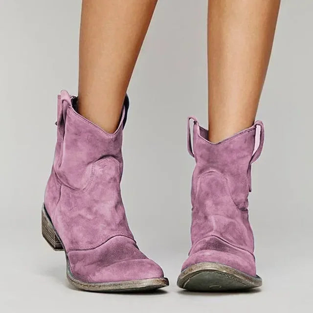 Kristel™ | Vintage cowboy enkellaarsjes