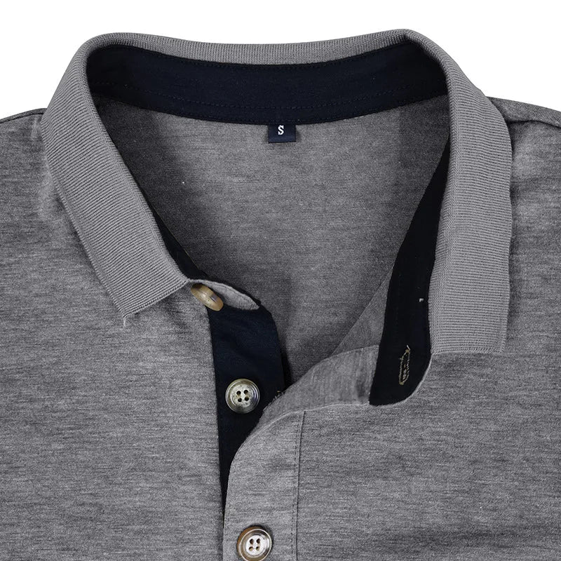 Kavin™ | Heren shirt lange mouw in Effen Kleur