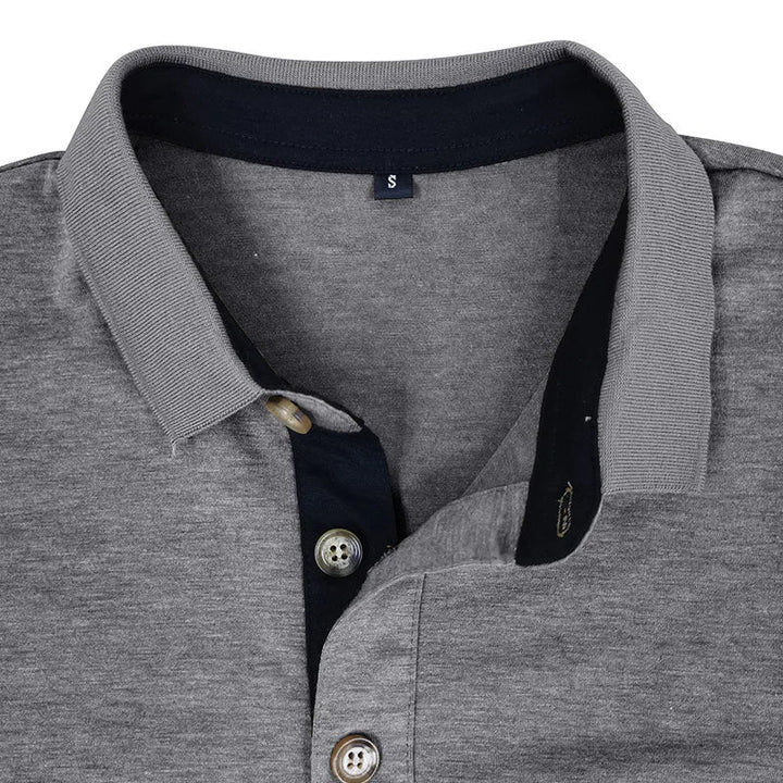 Kavin™ | Heren shirt lange mouw in Effen Kleur