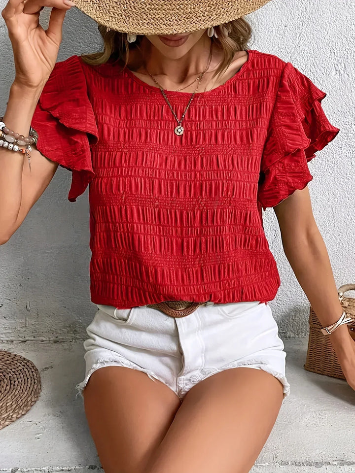 Charmaine™ | Luchtige blouse met speelse ruches