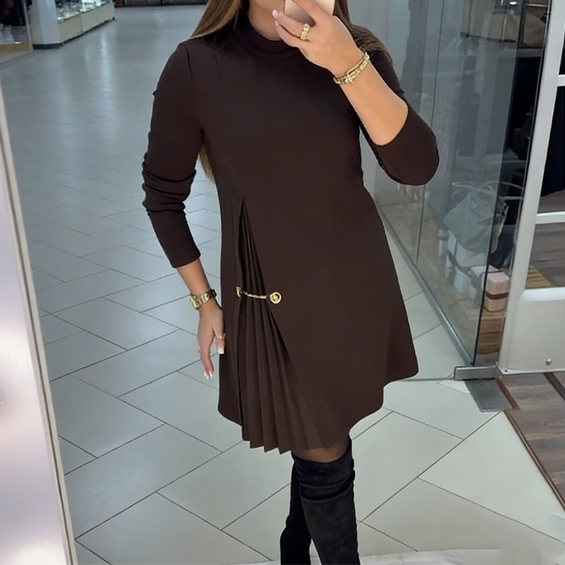 ELLIE – ELEGANTE MINIJURK MET PLISSÉ-ACCENTEN