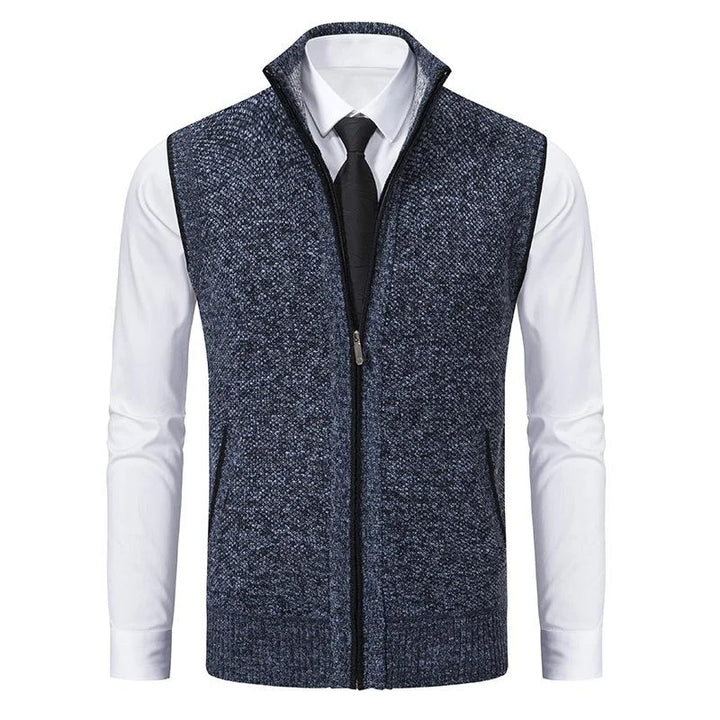 Bremer™ | Gebreid fleece vest zonder mouwen