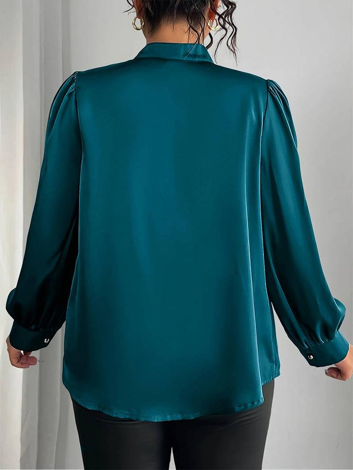 Thaliravelle - Elegante Blouse met Puffmouwen en V-hals