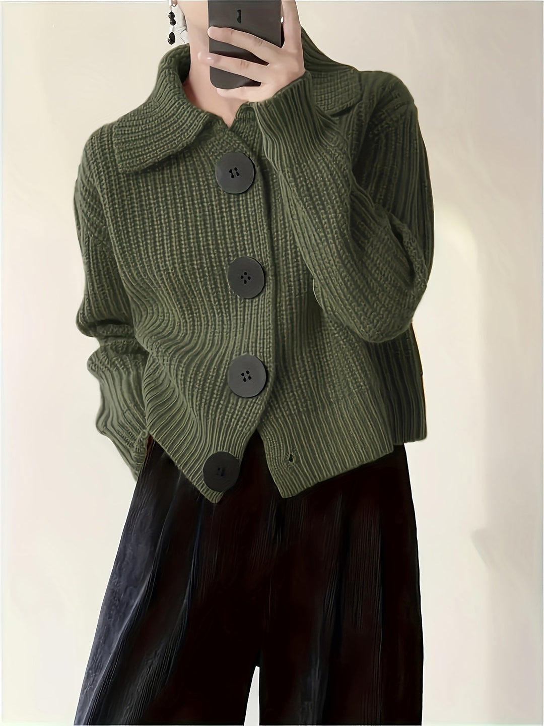 HARPER – CARDIGAN MET STATEMENTKNOPEN