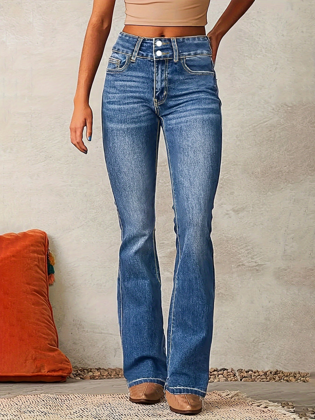 Lamberta™ | Uitlopende jeans met hoge taille