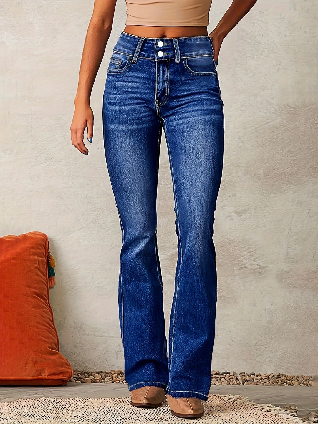 Lamberta™ | Uitlopende jeans met hoge taille