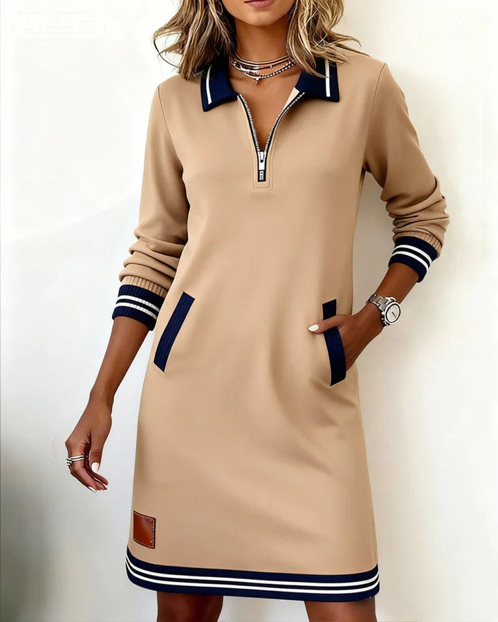 NATALIE – SPORT CHIC JURK MET RITSSLUITING