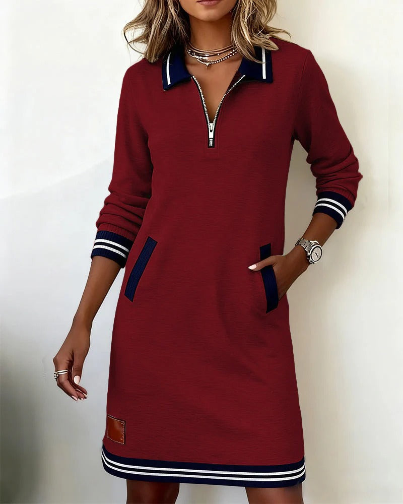 NATALIE – SPORT CHIC JURK MET RITSSLUITING