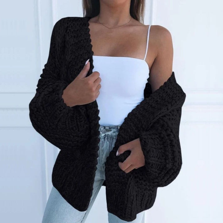 LILA – GROFGEBREID OPEN VEST