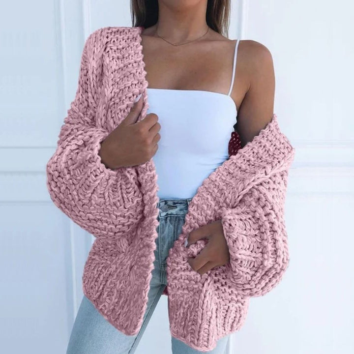 LILA – GROFGEBREID OPEN VEST