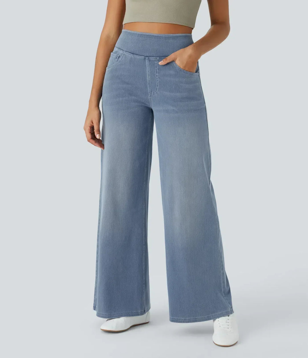 Ellis™ | Comfy Elastische Broek met Hoge Taille