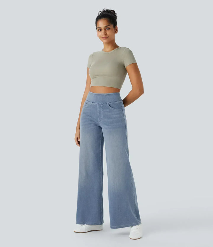 Ellis™ | Comfy Elastische Broek met Hoge Taille
