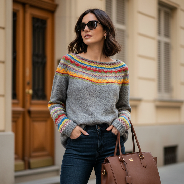 Jasmine | Comfortabele Retro-Trui